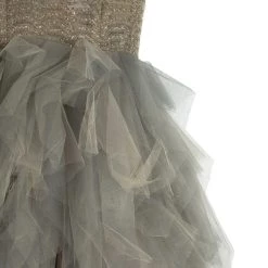 Oscar De La Renta Sand Tulle Sleeveless Gown M For Women -Oscar de la Renta Sales Shop luxury women oscar de la rentaslug used clothes p23013 006