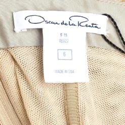Oscar De La Renta Sand Tulle Sleeveless Gown M For Women -Oscar de la Renta Sales Shop luxury women oscar de la rentaslug used clothes p23013 008