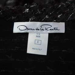 Oscar De La Renta Black Tweed Blazer M For Women -Oscar de la Renta Sales Shop luxury women oscar de la rentaslug used clothes p239152 005