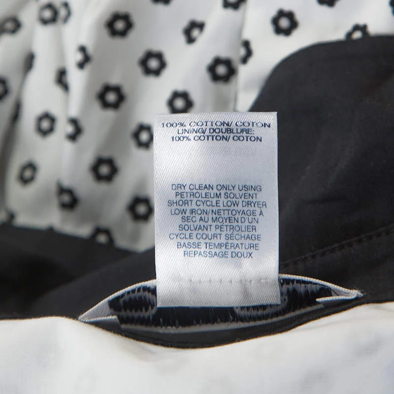 Oscar De La Renta White Flower Print Cotton Contrast Trim Shirt Dress S For Women 8 Oscar De La Renta White Flower Print Cotton Contrast Trim Shirt Dress S For Women - Image 6