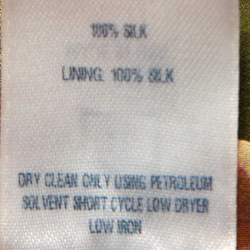 Oscar De La Renta Multicolor Printed Silk Crepe Kaftan M For Women 8 Oscar De La Renta Multicolor Printed Silk Crepe Kaftan M For Women - Image 6