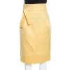 Oscar De La Renta Yellow Silk Waist Tie Detail Pencil Skirt M For Women -Oscar de la Renta Sales Shop luxury women oscar de la rentaslug used clothes p258178 002
