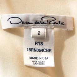 Oscar De La Renta Off White Crepe Cutout Detail Ruffled Gown S For Women -Oscar de la Renta Sales Shop luxury women oscar de la rentaslug used clothes p264424 006