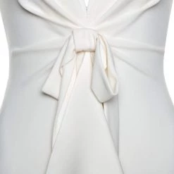 Oscar De La Renta Off White Crepe Cutout Detail Ruffled Gown S For Women -Oscar de la Renta Sales Shop luxury women oscar de la rentaslug used clothes p264424 007