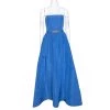 Oscar De La Renta Blue Silk Faille Strapless Gown M For Women -Oscar de la Renta Sales Shop luxury women oscar de la rentaslug used clothes p273354 002