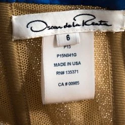 Oscar De La Renta Blue Silk Faille Strapless Gown M For Women -Oscar de la Renta Sales Shop luxury women oscar de la rentaslug used clothes p273354 005