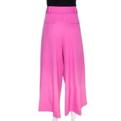 Oscar De La Renta Pink Stretch Wool Belted Culottes XL For Women -Oscar de la Renta Sales Shop luxury women oscar de la rentaslug used clothes p276460 1583409156 005