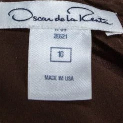 Oscar De La Renta Brown Textured Wool Embellished Short Sleeve Dress L For Women -Oscar de la Renta Sales Shop luxury women oscar de la rentaslug used clothes p280503 001