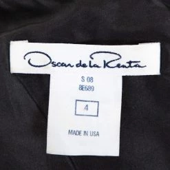 Oscar De La Renta Monochrome Silk Embellished Sleeveless Dress S For Women -Oscar de la Renta Sales Shop luxury women oscar de la rentaslug used clothes p280525 004
