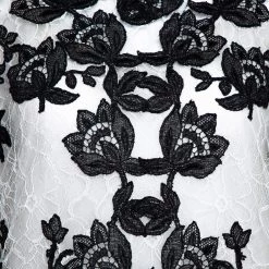 Oscar De La Renta Monochrome Floral Lace Long Sleeve Blouse L For Women -Oscar de la Renta Sales Shop luxury women oscar de la rentaslug used clothes p290476 002