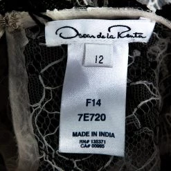 Oscar De La Renta Monochrome Floral Lace Long Sleeve Blouse L For Women -Oscar de la Renta Sales Shop luxury women oscar de la rentaslug used clothes p290476 005