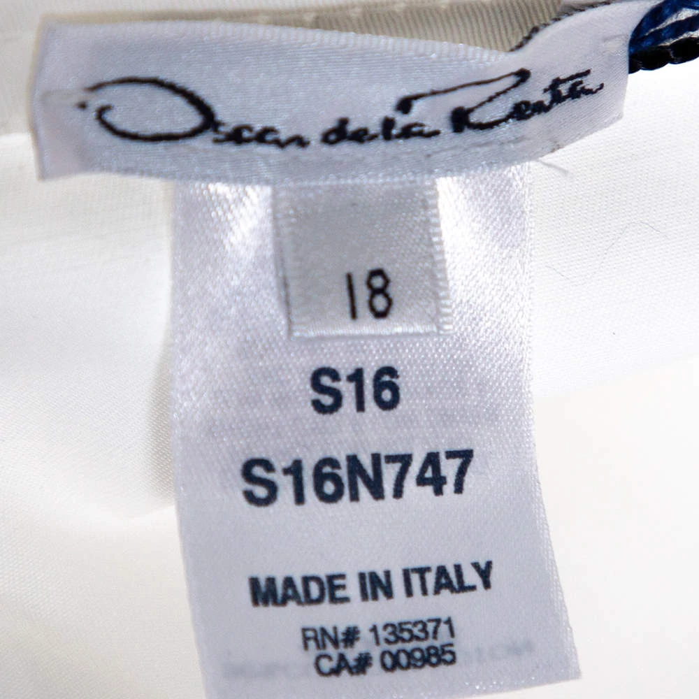 Oscar De La Renta White Stretch Cotton Puff Sleeve Blouse XXL For Women 7 Oscar De La Renta White Stretch Cotton Puff Sleeve Blouse XXL For Women - Image 5