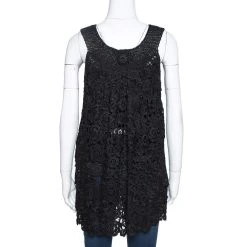 Oscar De La Renta Black Silk Crochet Knit Sleeveless Top S For Women 10 Oscar De La Renta Black Silk Crochet Knit Sleeveless Top S For Women -Oscar de la Renta Sales Shop luxury women oscar de la rentaslug used clothes p303570 003