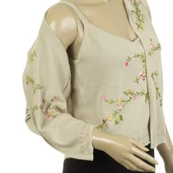 Oscar De La Renta Beige Cashmere Twin Set M For Women -Oscar de la Renta Sales Shop luxury women oscar de la rentaslug used clothes p32018 006