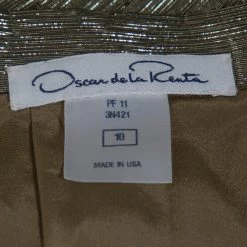 Oscar De La Renta Gold Lurex Silk Ruffled Maxi Skirt L For Women -Oscar de la Renta Sales Shop luxury women oscar de la rentaslug used clothes p321204 004