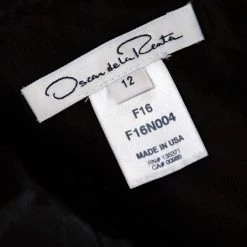 Oscar De La Renta Black Silk Faille Contrast Ruffled Trim Gown L For Women -Oscar de la Renta Sales Shop luxury women oscar de la rentaslug used clothes p323076 005