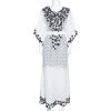 Oscar De La Renta White Lace Floral Appliqued Belted Kaftan M For Women -Oscar de la Renta Sales Shop luxury women oscar de la rentaslug used clothes p325935 006