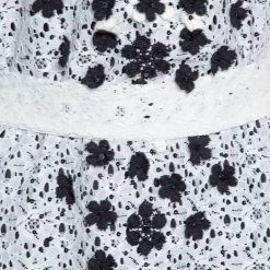 Oscar De La Renta White Lace Floral Appliqued Belted Kaftan M For Women -Oscar de la Renta Sales Shop luxury women oscar de la rentaslug used clothes p325935 007