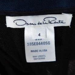 Oscar De La Renta Midnight Blue Silk Sequin Embellished Strapless Gown S For Women -Oscar de la Renta Sales Shop luxury women oscar de la rentaslug used clothes p329565 001