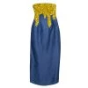 Oscar De La Renta Midnight Blue Silk Sequin Embellished Strapless Gown S For Women -Oscar de la Renta Sales Shop luxury women oscar de la rentaslug used clothes p329565 005