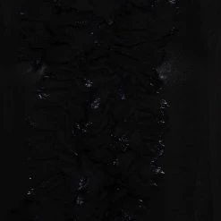 Oscar De La Renta Black Silk Sleeveless Ruffled Blouse L For Women -Oscar de la Renta Sales Shop luxury women oscar de la rentaslug used clothes p330028 002