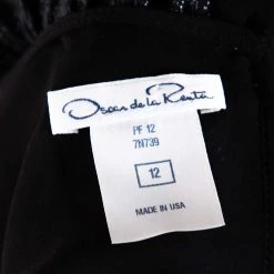 Oscar De La Renta Black Silk Sleeveless Ruffled Blouse L For Women -Oscar de la Renta Sales Shop luxury women oscar de la rentaslug used clothes p330028 005