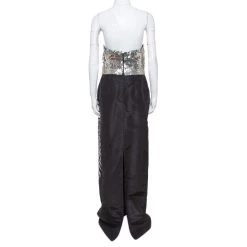 Oscar De La Renta Black Silk Sequin Embellished Strapless Gown L For Women -Oscar de la Renta Sales Shop luxury women oscar de la rentaslug used clothes p337216 002