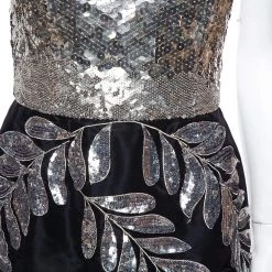 Oscar De La Renta Black Silk Sequin Embellished Strapless Gown L For Women -Oscar de la Renta Sales Shop luxury women oscar de la rentaslug used clothes p337216 006