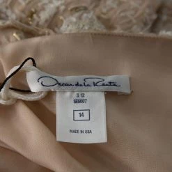 Oscar De La Renta Cream Silk Embellished Coat Dress XL For Women -Oscar de la Renta Sales Shop luxury women oscar de la rentaslug used clothes p339239 005