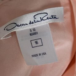 Oscar De La Renta Pale Pink Organza Silk Embroidered Sleeveless Dress XL For Women 12 Oscar De La Renta Pale Pink Organza Silk Embroidered Sleeveless Dress XL For Women -Oscar de la Renta Sales Shop luxury women oscar de la rentaslug used clothes p356894 003