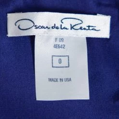 Oscar De La Renta Royal Blue Embellished Silk Sleeveless Sheath Dress XS For Women -Oscar de la Renta Sales Shop luxury women oscar de la rentaslug used clothes p376816 005