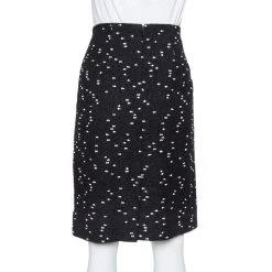 Oscar De La Renta Monochrome Tweed Fitted Short Skirt M For Women -Oscar de la Renta Sales Shop luxury women oscar de la rentaslug used clothes p386250 001