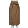 Oscar De La Renta Beige Cotton Paper Bag Waist Belted Midi Skirt M For Women -Oscar de la Renta Sales Shop luxury women oscar de la rentaslug used clothes p386253 004 scaled