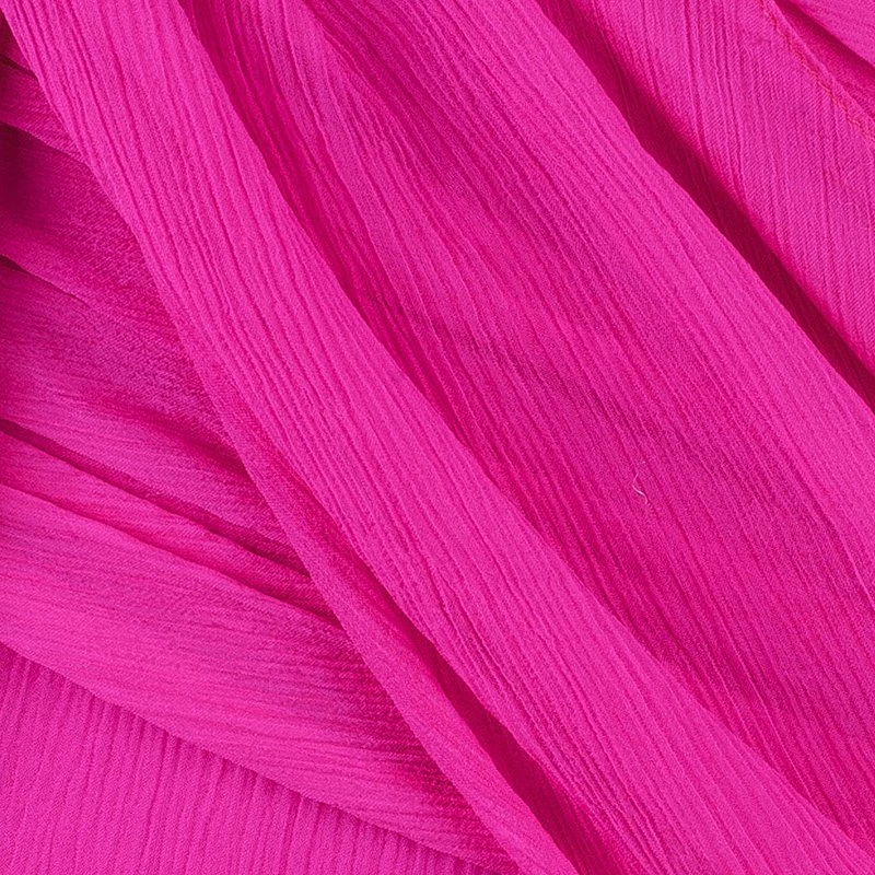 Oscar De La Renta Hot Pink Chiffon Belted Gown L For Women 9 Oscar De La Renta Hot Pink Chiffon Belted Gown L For Women - Image 7