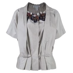 Oscar De La Renta Embellished Ivory Top XXL For Women