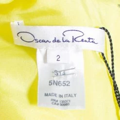 Oscar De La Renta Yellow Silk Front Drape Detail Sleeveless Midi Dress S For Women 14 Oscar De La Renta Yellow Silk Front Drape Detail Sleeveless Midi Dress S For Women -Oscar de la Renta Sales Shop luxury women oscar de la rentaslug used clothes p393186 002