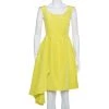 Oscar De La Renta Yellow Silk Front Drape Detail Sleeveless Midi Dress S For Women 1 Oscar De La Renta Yellow Silk Front Drape Detail Sleeveless Midi Dress S For Women -Oscar de la Renta Sales Shop luxury women oscar de la rentaslug used clothes p393186 004