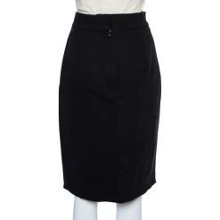 Oscar De La Renta Black Wool Paneled Short Skirt M For Women -Oscar de la Renta Sales Shop luxury women oscar de la rentaslug used clothes p396981 002