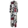 Oscar De La Renta Printed Silk Shirt Maxi Dress M For Women