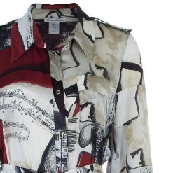 Oscar De La Renta Printed Silk Shirt Maxi Dress M For Women -Oscar de la Renta Sales Shop luxury women oscar de la rentaslug used clothes p40629 004