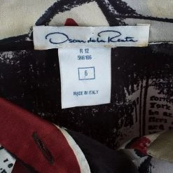 Oscar De La Renta Printed Silk Shirt Maxi Dress M For Women -Oscar de la Renta Sales Shop luxury women oscar de la rentaslug used clothes p40629 008
