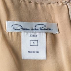 Oscar De La Renta Beige Tweed Sequin Embellished Sleeveless Sheath Dress S For Women -Oscar de la Renta Sales Shop luxury women oscar de la rentaslug used clothes p406757 004