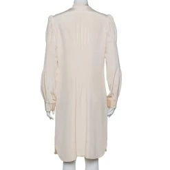 Oscar De La Renta Cream Silk Neck Tie Detail Button Front Shirt Dress L For Women 10 Oscar De La Renta Cream Silk Neck Tie Detail Button Front Shirt Dress L For Women -Oscar de la Renta Sales Shop luxury women oscar de la rentaslug used clothes p414578 006