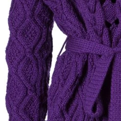 Oscar De La Renta Purple Cable Knit Wool Cardigan L For Women -Oscar de la Renta Sales Shop luxury women oscar de la rentaslug used clothes p42784 006