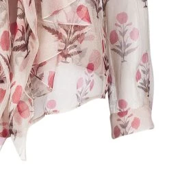 Oscar De La Renta Floral Chiffon Top S For Women -Oscar de la Renta Sales Shop luxury women oscar de la rentaslug used clothes p42980 005