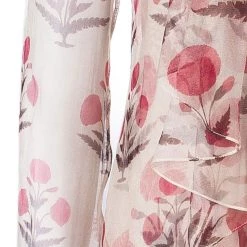 Oscar De La Renta Floral Chiffon Top S For Women -Oscar de la Renta Sales Shop luxury women oscar de la rentaslug used clothes p42980 006