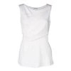 Oscar De La Renta Off-white Sleeveless Top M For Women -Oscar de la Renta Sales Shop luxury women oscar de la rentaslug used clothes p42981 001