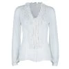 Oscar De La Renta White Crinkle Chiffon Top S For Women 1 Oscar De La Renta White Crinkle Chiffon Top S For Women -Oscar de la Renta Sales Shop luxury women oscar de la rentaslug used clothes p44395 001