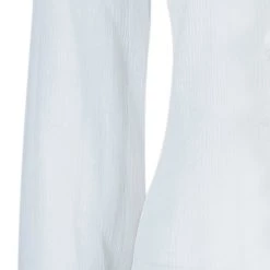 Oscar De La Renta White Crinkle Chiffon Top S For Women -Oscar de la Renta Sales Shop luxury women oscar de la rentaslug used clothes p44395 006