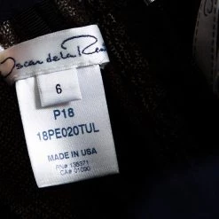 Oscar De La Renta Navy Blue Tulle Sequin Embellished Tiered Midi Dress M For Women -Oscar de la Renta Sales Shop luxury women oscar de la rentaslug used clothes p450558 005